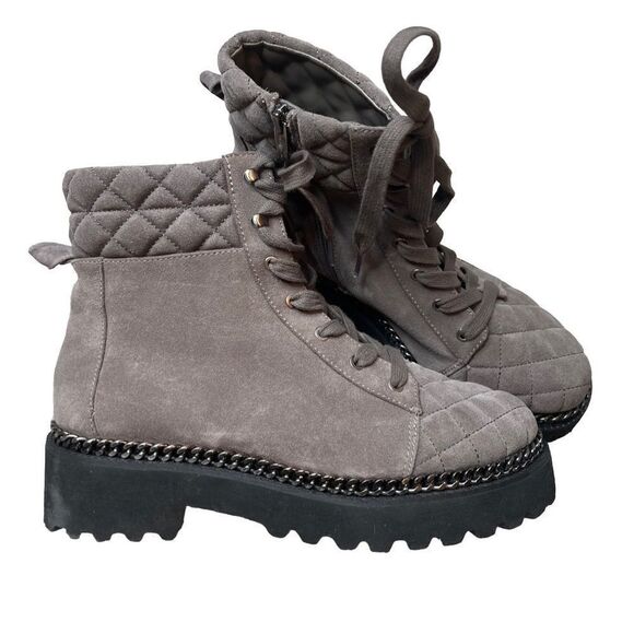 NWOT Vince Camuto Merindil suede quilted moto boots size 10 - Picture 1 of 9